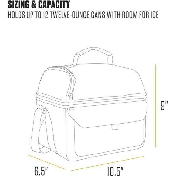 Insulated Lunch Box Cooler Bag Large Leakproof Lunch Tote for Work or Travel - Picture 3 of 7